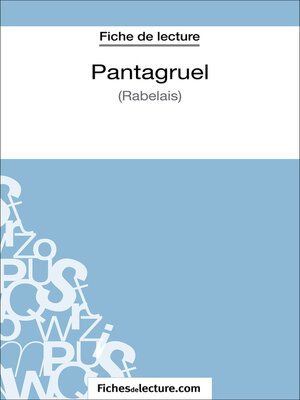 cover image of Pantagruel de Rabelais (Fiche de lecture)